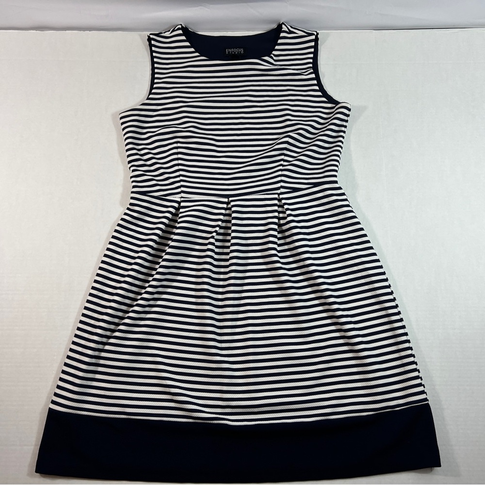 Enfocus Studio Womens Striped Sleeveless Dress Size 12